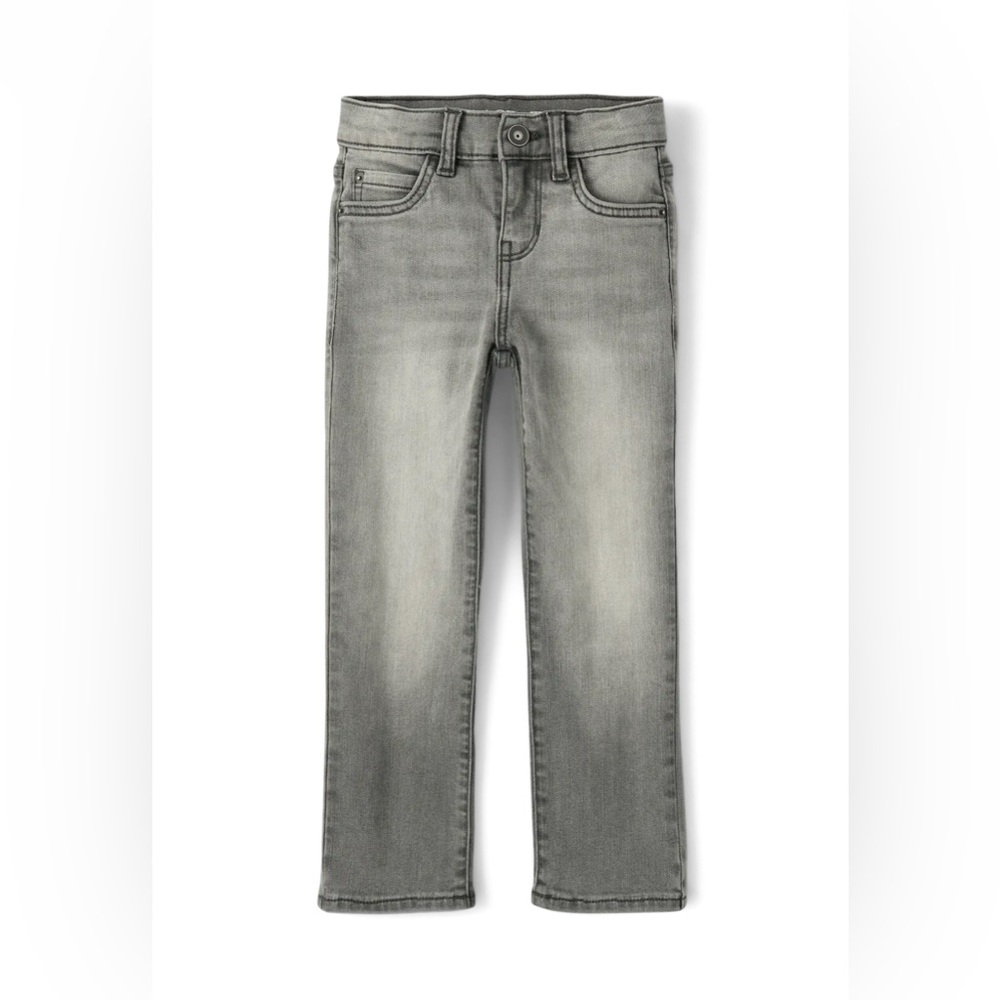 Children’s Place boys stretch/straight denim jeans grayish/black wash size ~ 5